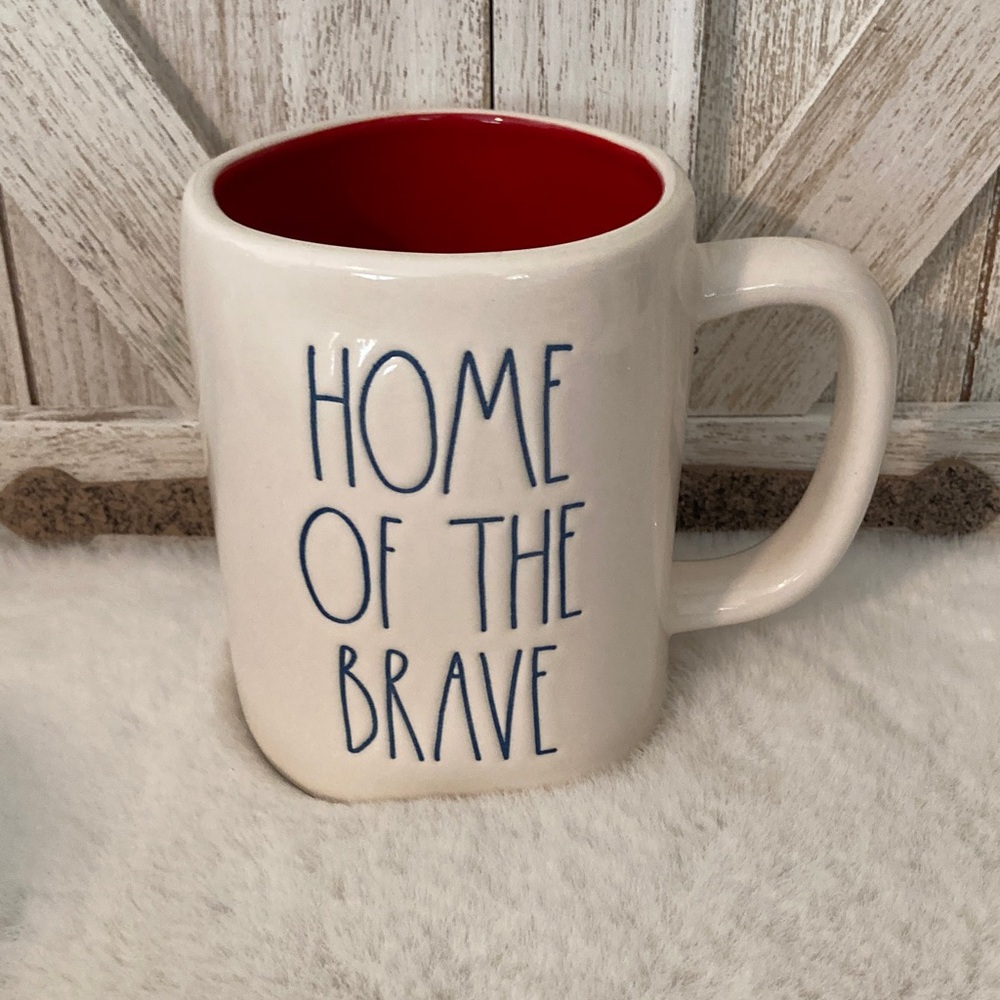 Rae Dunn Home Of The Brave Mug